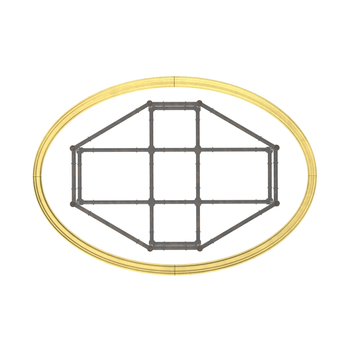 English Chinese Chippendale Faux Bamboo Glass Brass Tray Top Coffee Table 3D Model_06